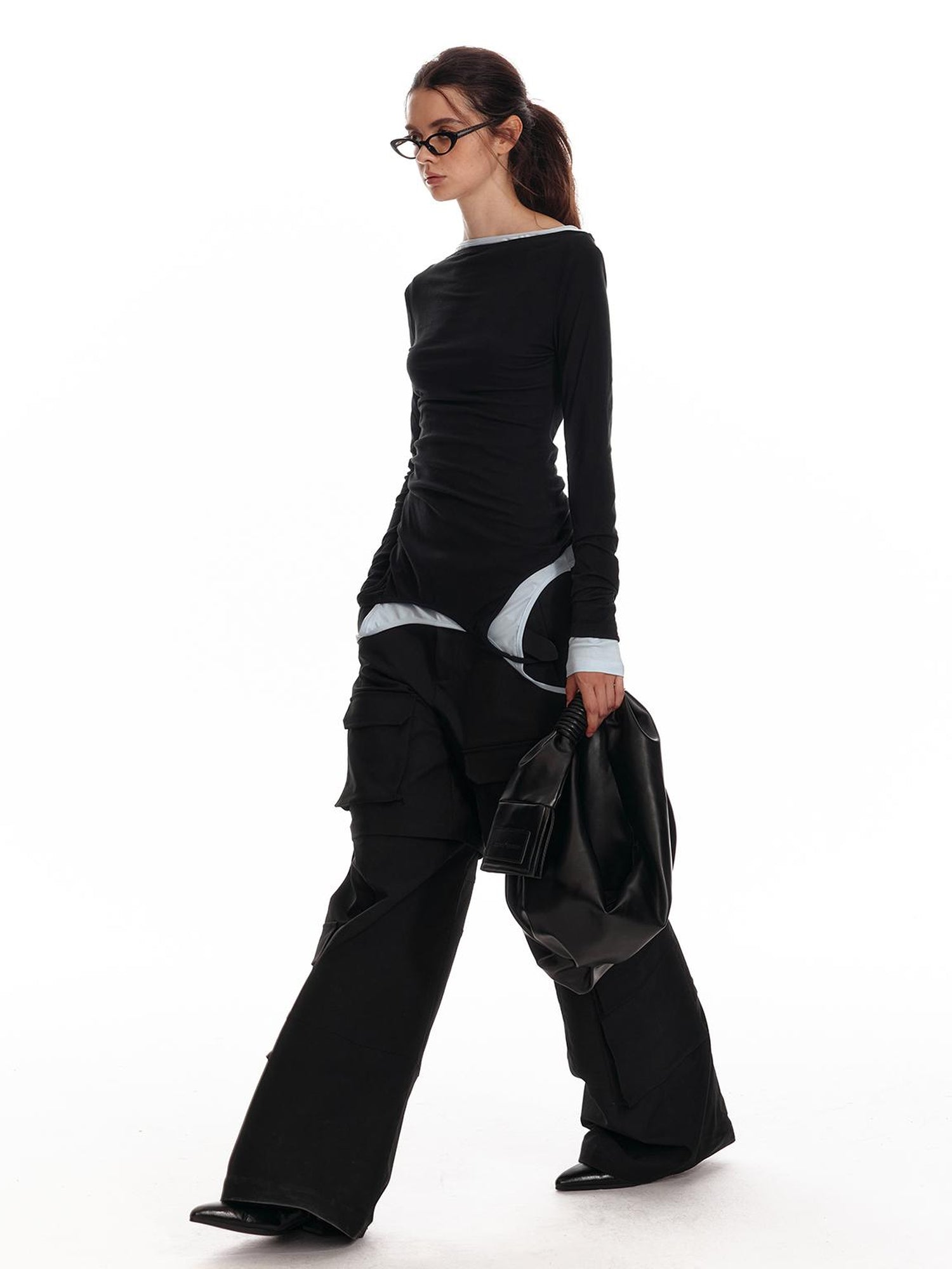 ALINNV STUDIO Pleated Irregular Dumpling Bag Underarm Purse