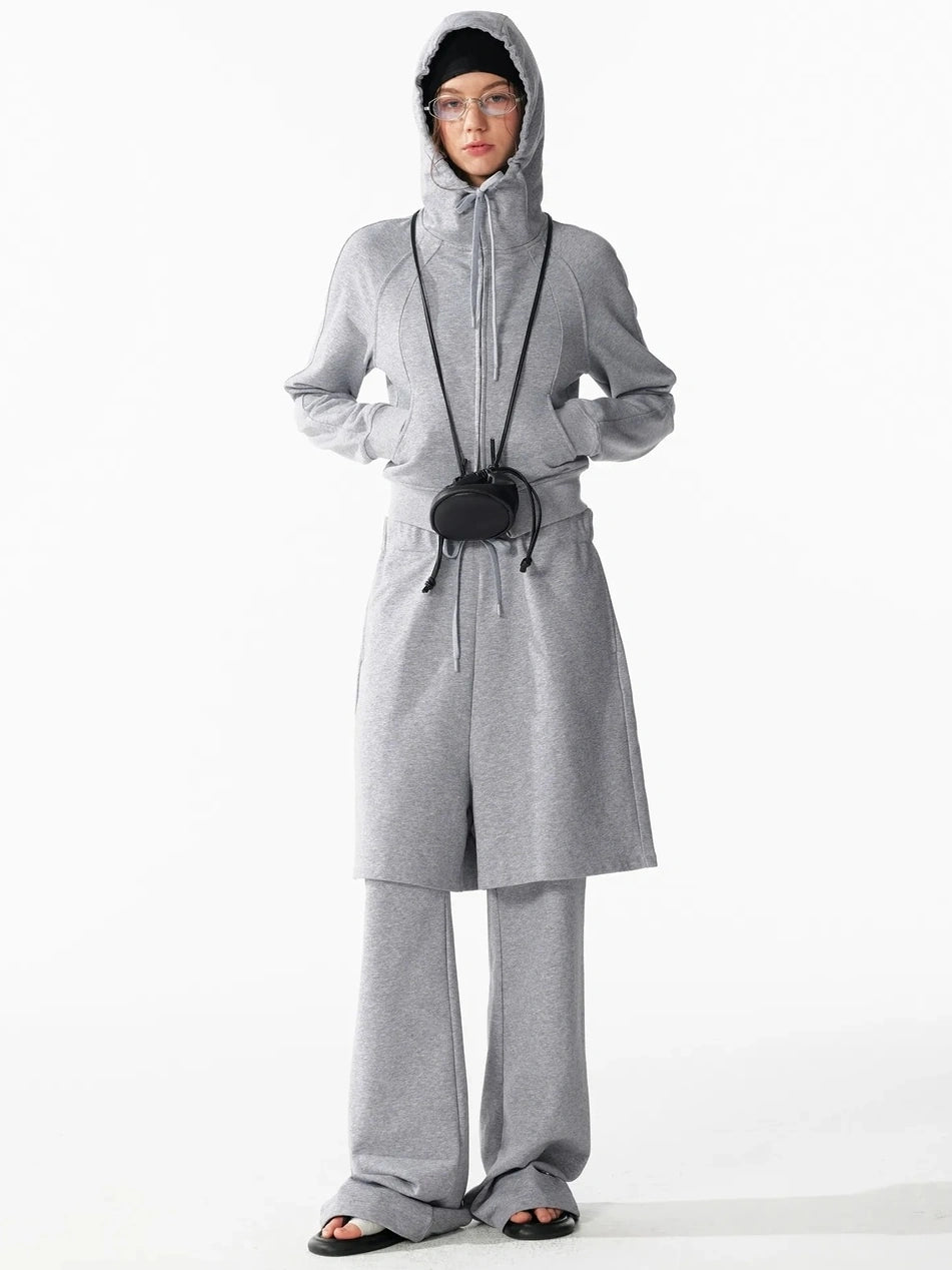 ALINNV STUDIO Urban Loose Fit Layered Hem Jogger Pants Pants