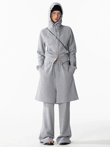 ALINNV STUDIO Urban Loose Fit Layered Hem Jogger Pants Pants