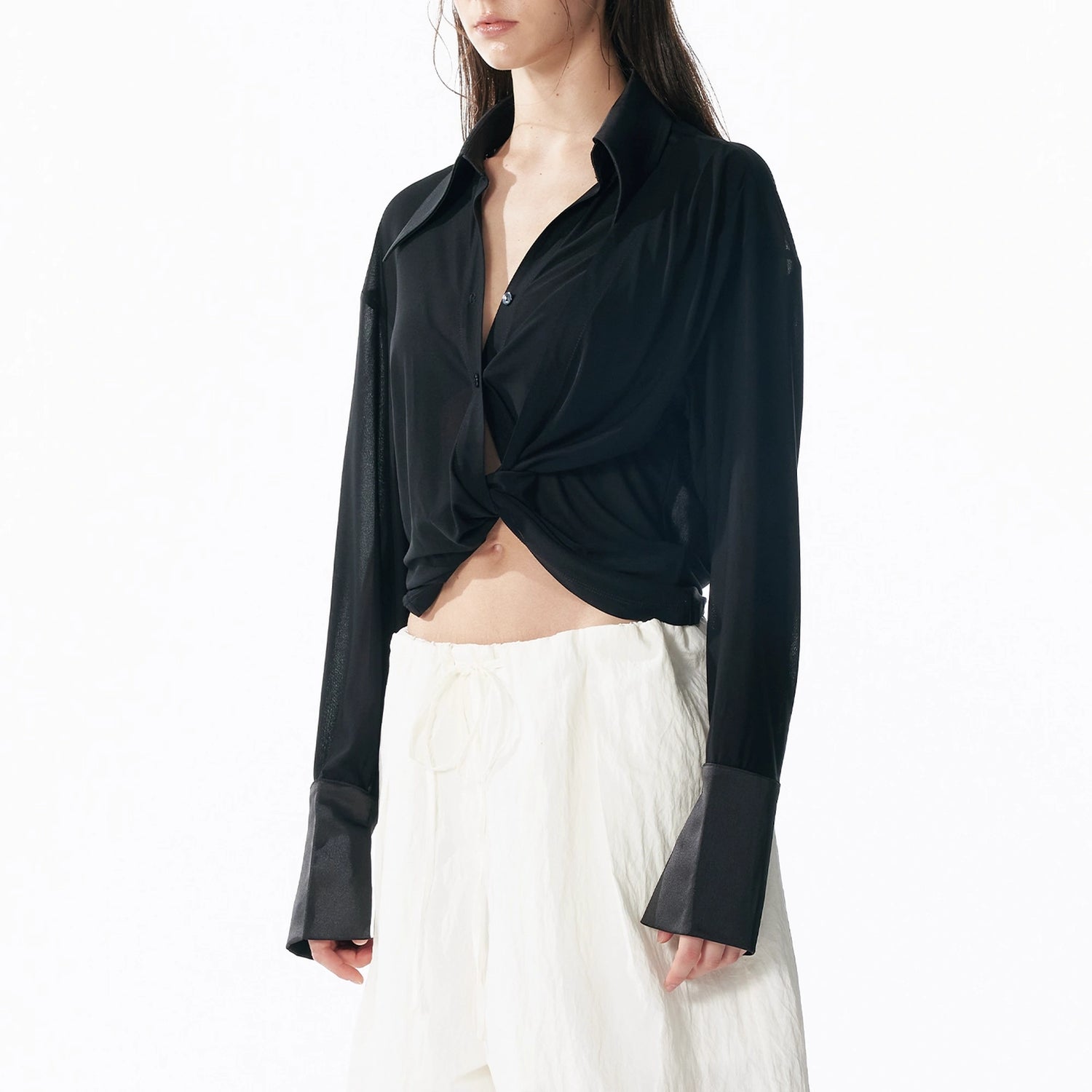 ALINNV_STUDIO_V-Neck_Twist_Detail_Blouse_With_Flowy_Sleeves_MISSTT