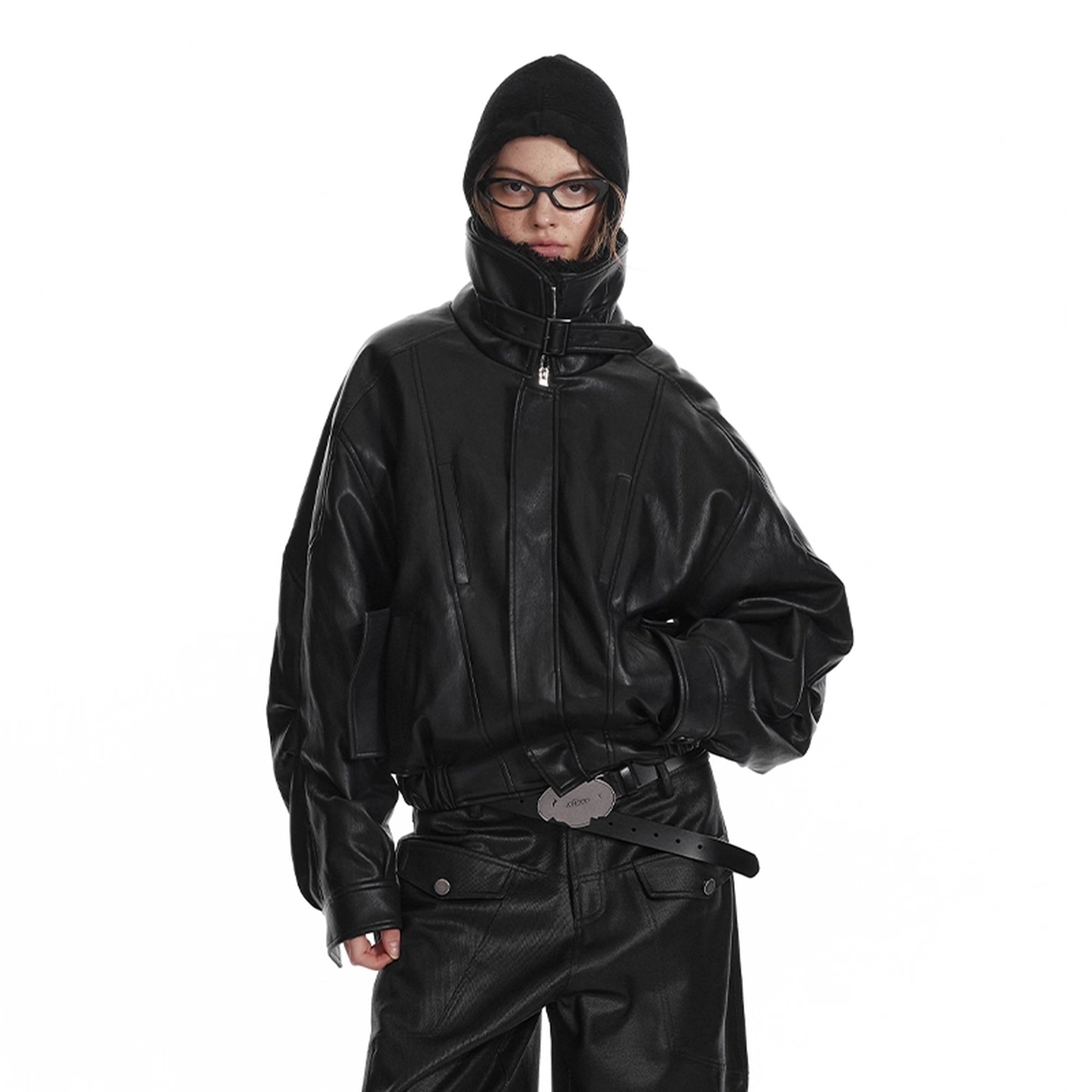 ALINNV_STUDIO_Vintage_Aviator_Cotton_Padded_Leather_Jacket_With_Fur_Collar_MISSTT