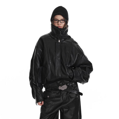 ALINNV_STUDIO_Vintage_Aviator_Cotton_Padded_Leather_Jacket_With_Fur_Collar_MISSTT