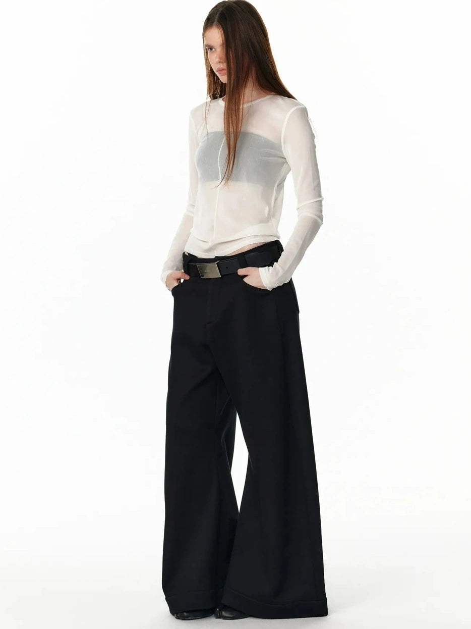 ALINNV STUDIO Vintage Plaid Fleece Lined Cargo Flare Pants Pants