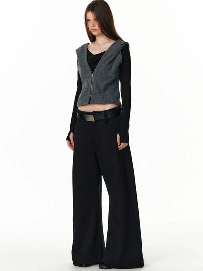 ALINNV STUDIO Vintage Plaid Fleece Lined Cargo Flare Pants Pants