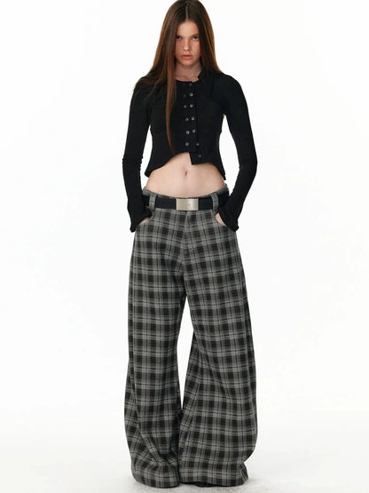 ALINNV STUDIO Vintage Polka Dot Flared Sleeve Asymmetric Hem Shirt T-shirt