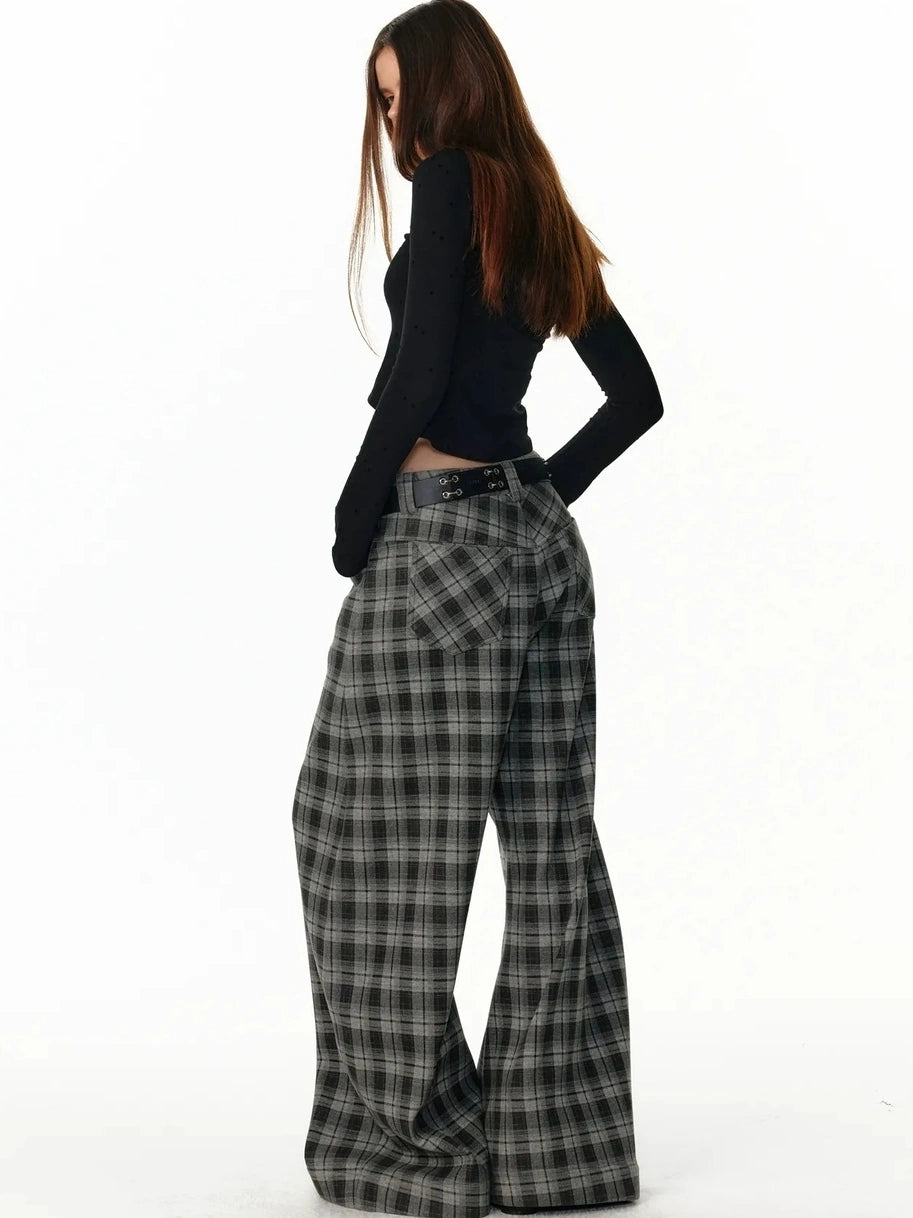 ALINNV STUDIO Vintage Polka Dot Flared Sleeve Asymmetric Hem Shirt T-shirt