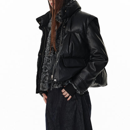 ALINNV_STUDIO_Vintage_Pu_Leather_Stand_Collar_Zip_Up_Thermal_Vest_MISSTT