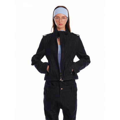 ALINNV_STUDIO_Vintage_Stand_Collar_Gigot_Sleeve_Denim_Jacket_MISSTT