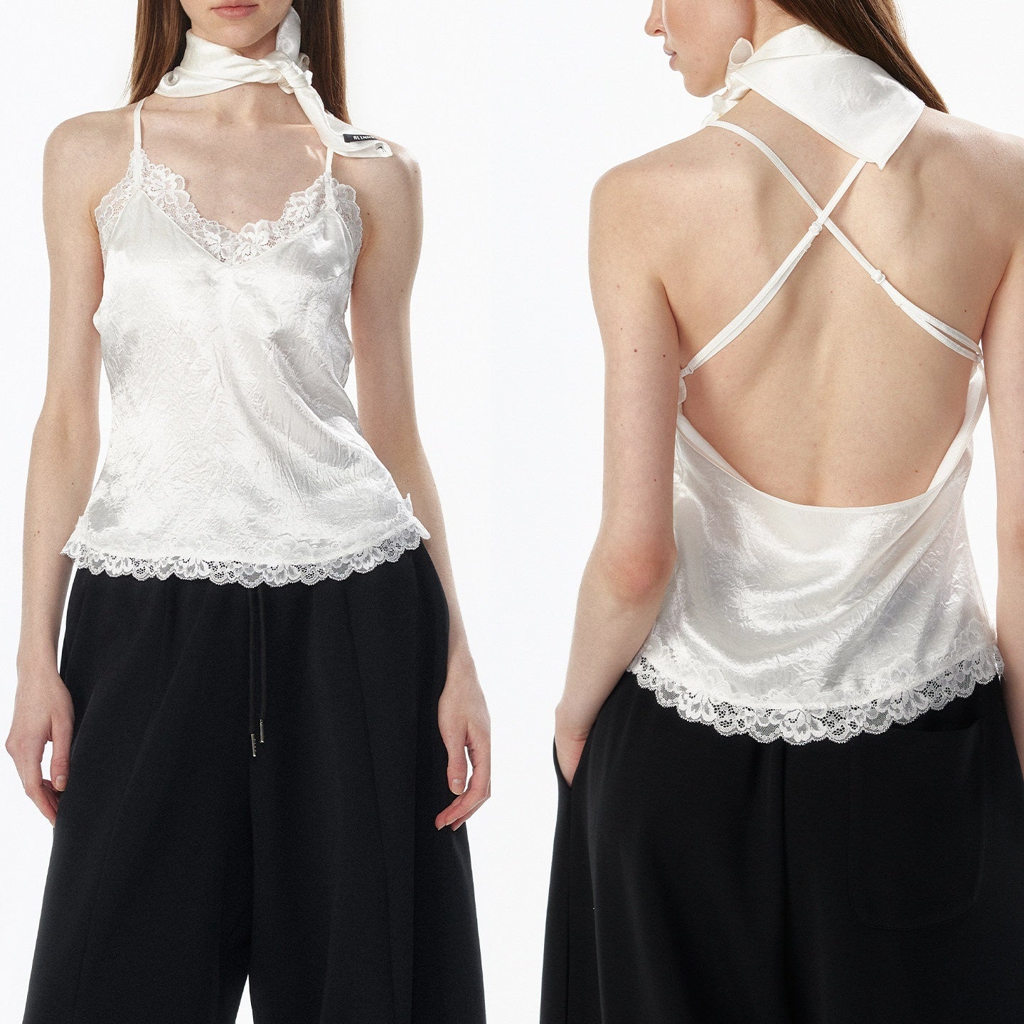 ALINNV_Satin_Lace_Backless_V-neck_Short_Straight_Women&