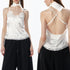 ALINNV_Satin_Lace_Backless_V-neck_Short_Straight_Women&