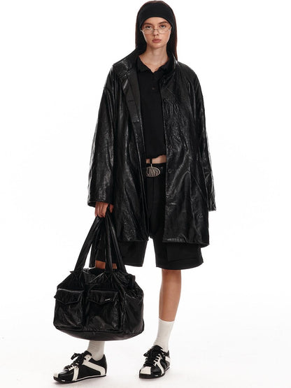 ALINNV Soft Pleated Large Capacity Top Handle Women&