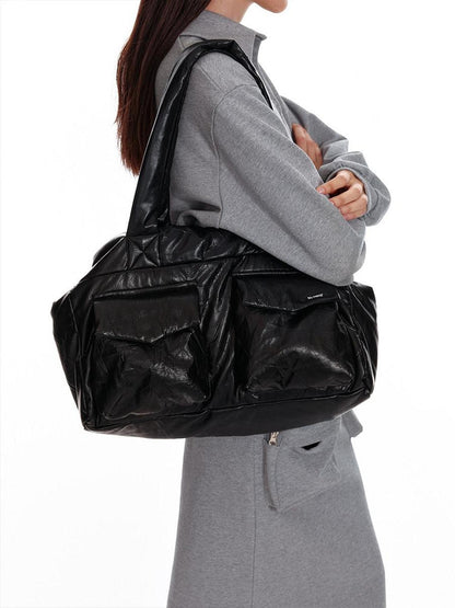 ALINNV Soft Pleated Large Capacity Top Handle Women&