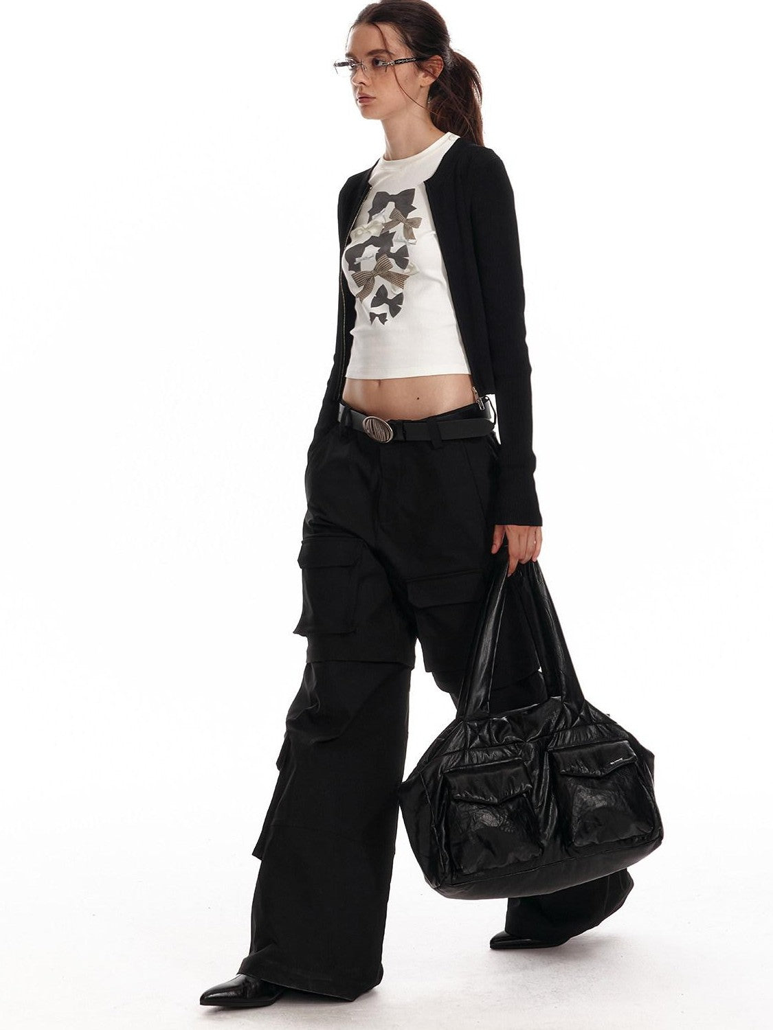 ALINNV Soft Pleated Large Capacity Top Handle Women&