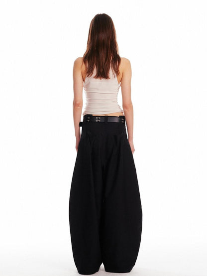 ALINNV Solid Asymmetrical Fitted Cowl Neck Women&