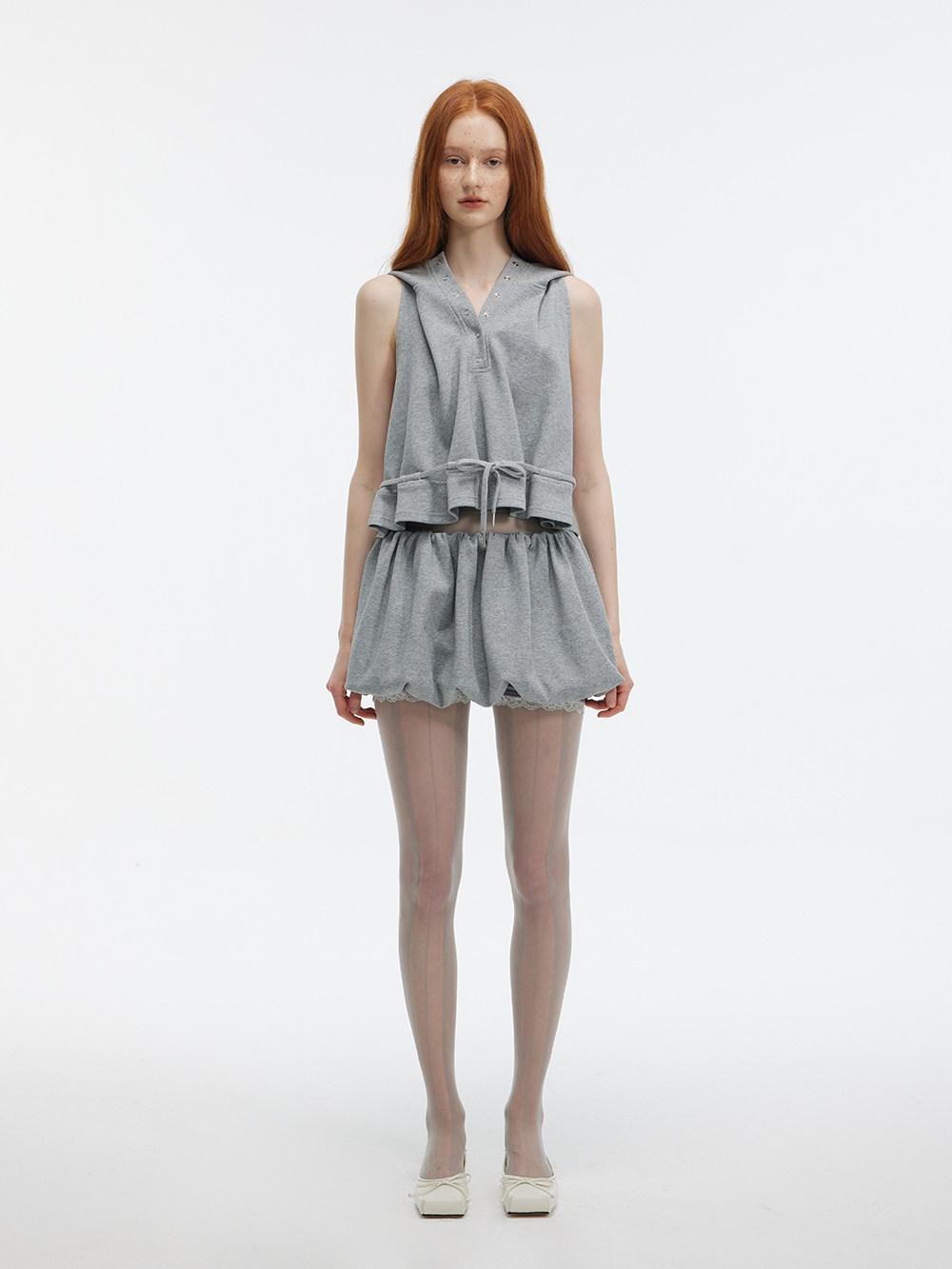 ALINNV Solid Hooded Sleeveless Loose Women&