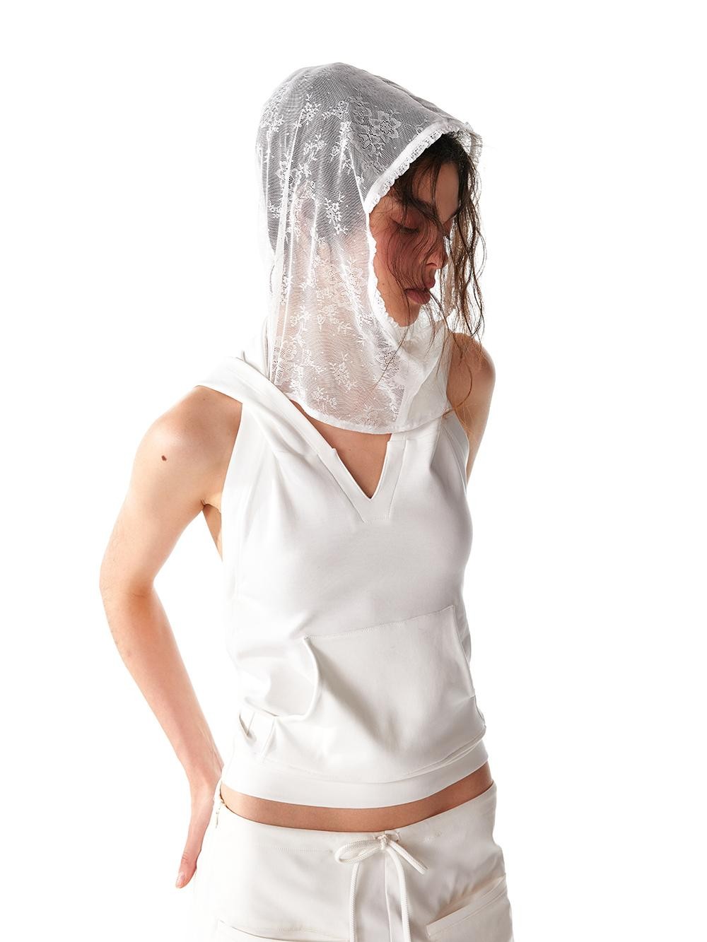ALINNV Spliced Double Layer Open Back Slim Fit Cotton Women&
