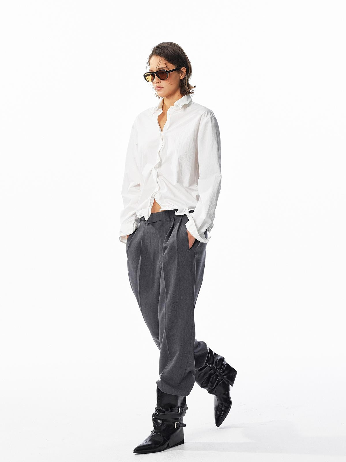 ALINNV Striped Button Up Long Sleeve Women&