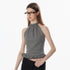 ALINNV Striped Ruffle Hem Backless Waist Women&