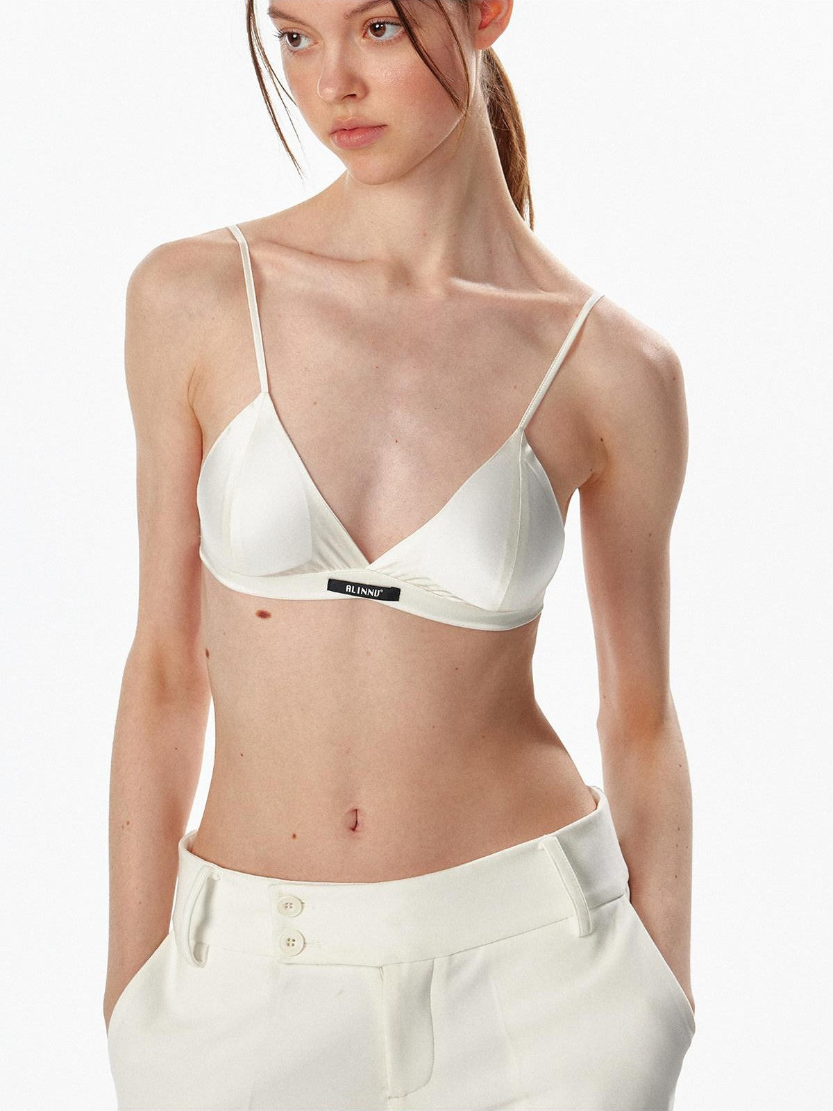 ALINNV Triangle Cup Narrow Band Adjustable Straps Removable Pads Women&