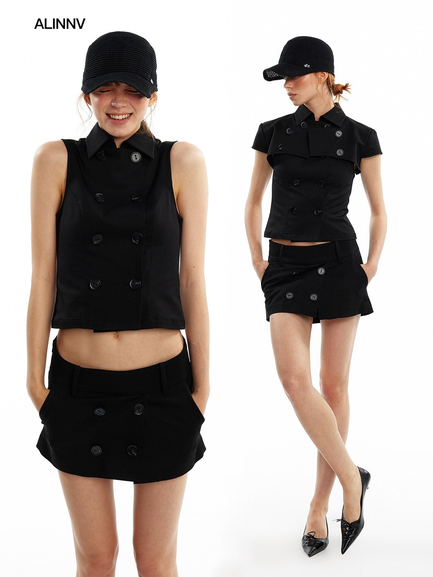 ALINNV_Vintage_Double_Breasted_Lapel_Short_Women&