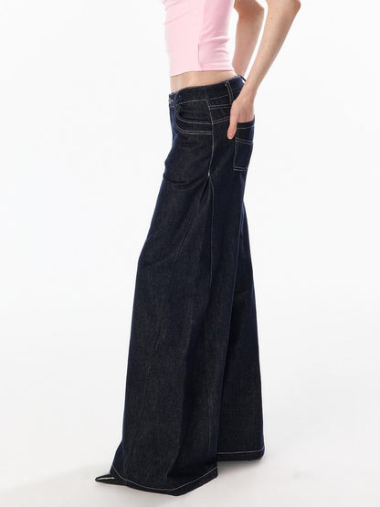 ALINNV Vintage Low Rise Button Fly Loose Fit Women&
