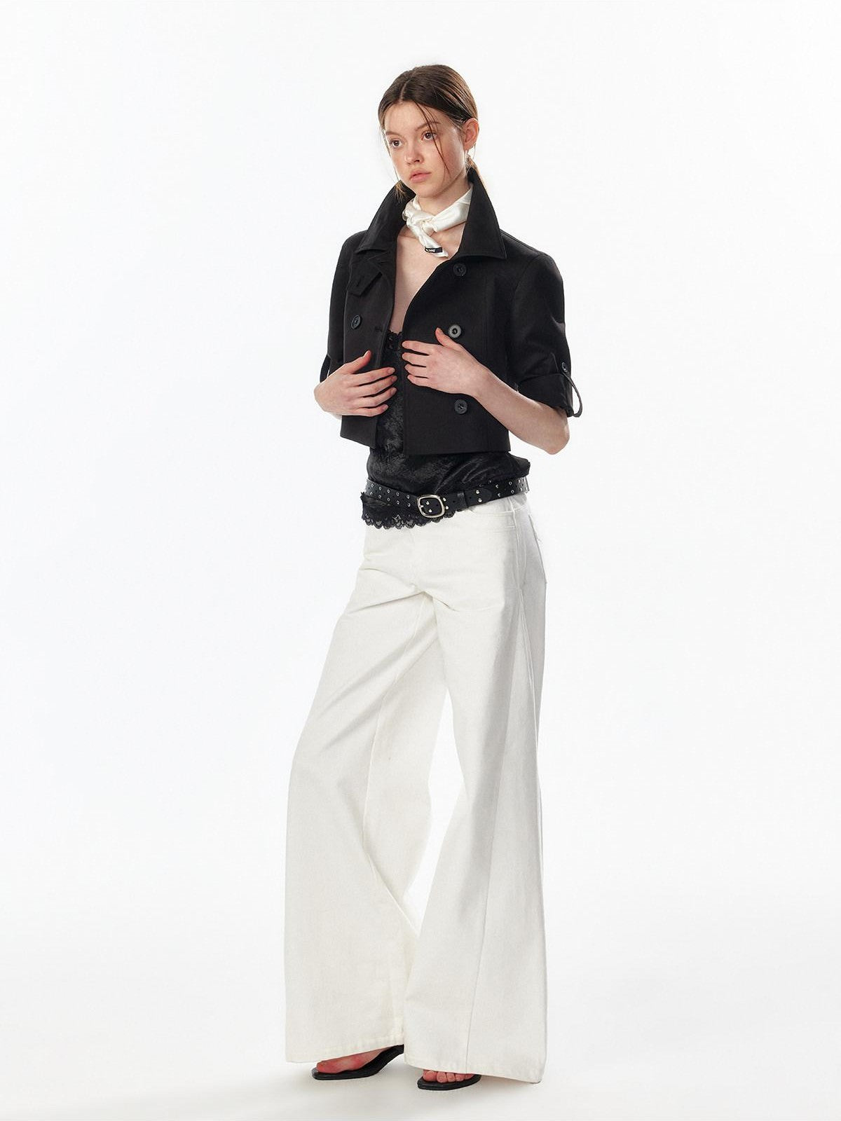 ALINNV Vintage Low Rise Button Fly Loose Fit Women&