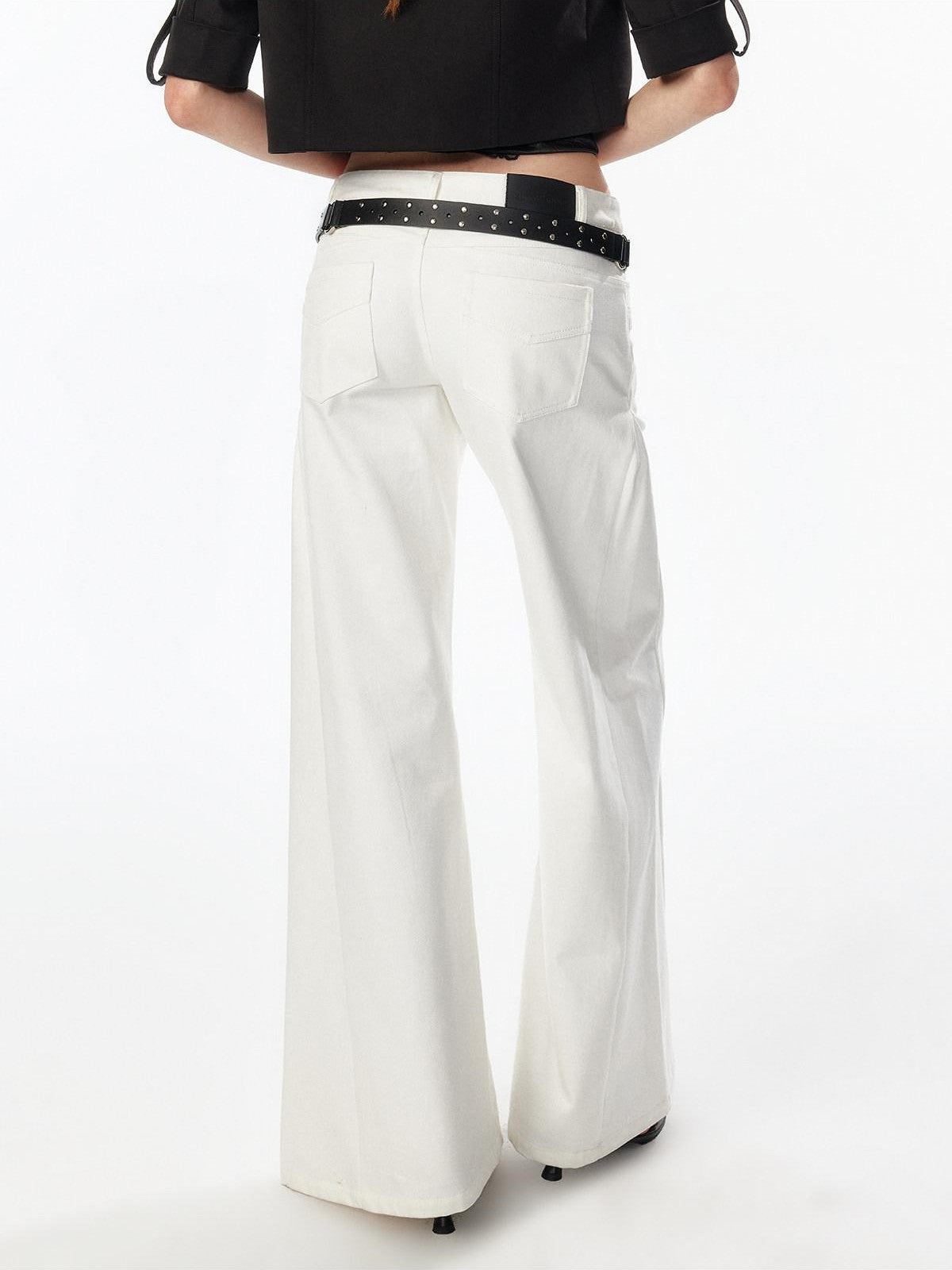ALINNV Vintage Low Rise Button Fly Loose Fit Women&