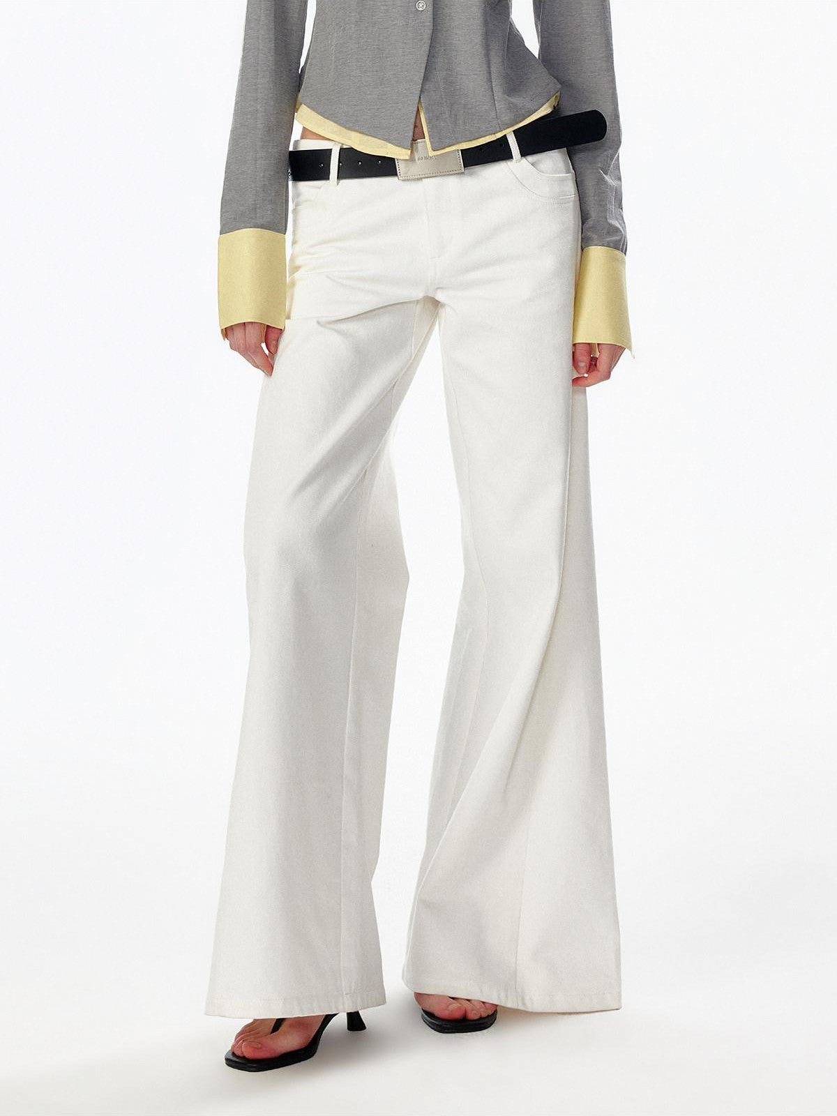 ALINNV Vintage Low Rise Button Fly Loose Fit Women&