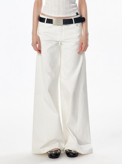 ALINNV Vintage Low Rise Button Fly Loose Fit Women&