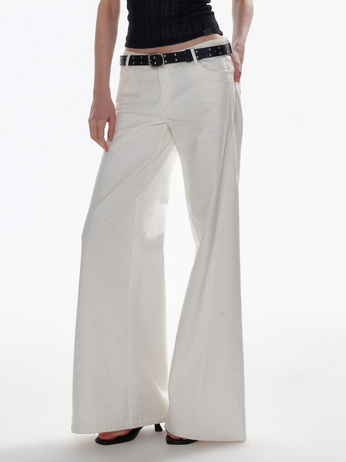 ALINNV Vintage Low Rise Button Fly Loose Fit Women&