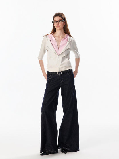 ALINNV Vintage Low Rise Button Fly Loose Fit Women&