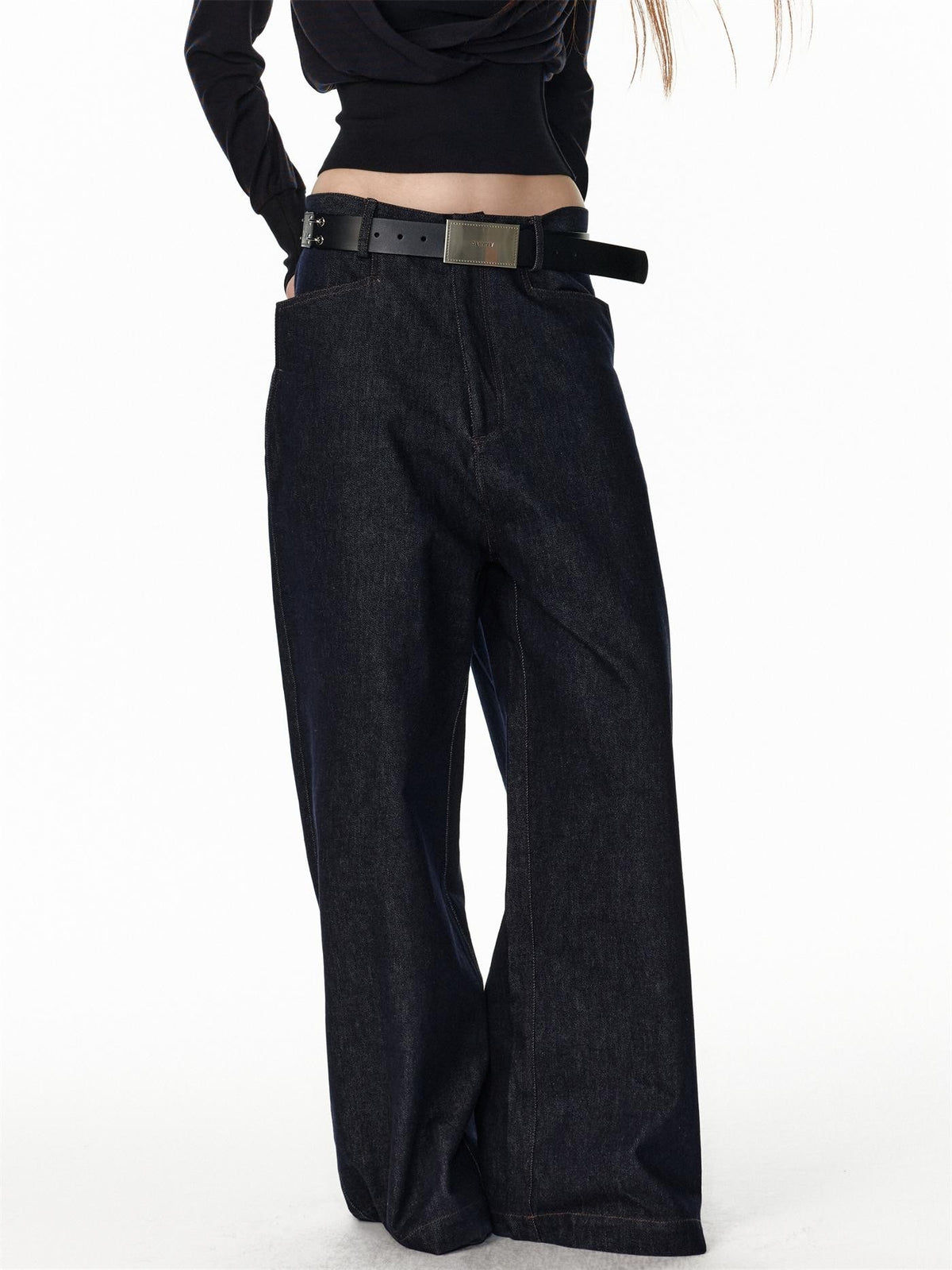 ALINNV Vintage Low Rise Loose Fit Straight Women&