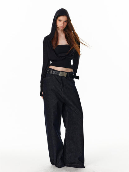 ALINNV Vintage Low Rise Loose Fit Straight Women&