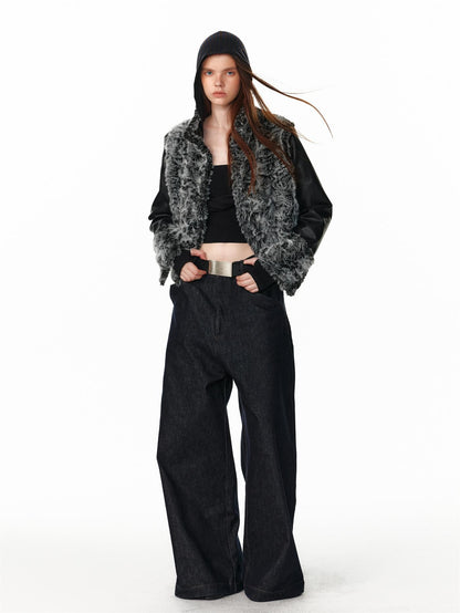 ALINNV Vintage Low Rise Loose Fit Straight Women&