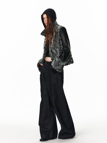 ALINNV Vintage Low Rise Loose Fit Straight Women&