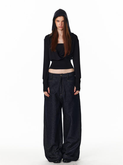 ALINNV Vintage Low Rise Loose Fit Straight Women&