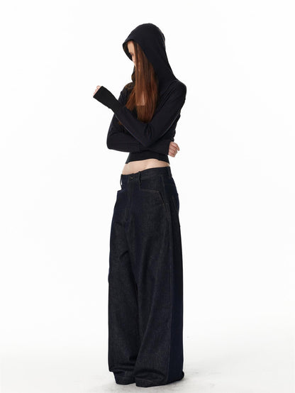 ALINNV Vintage Low Rise Loose Fit Straight Women&