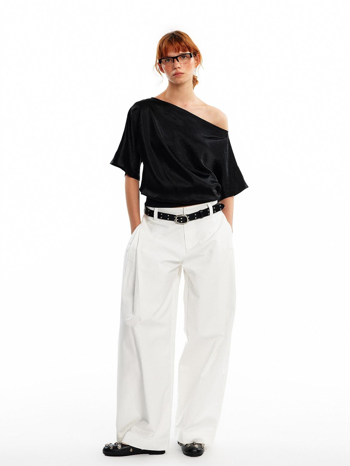 ALINNV Vintage Perforated Linked Studded Women&