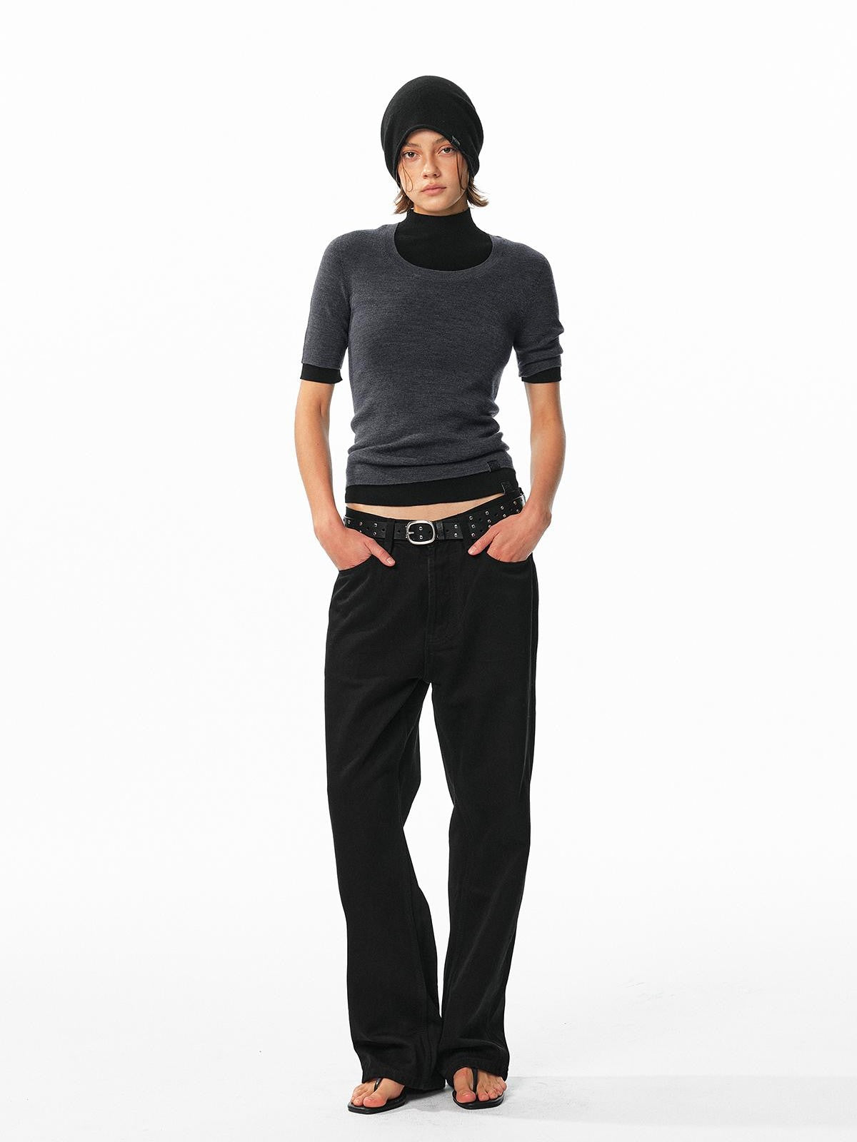 ALINNV Washed Low Waist Cotton Women&