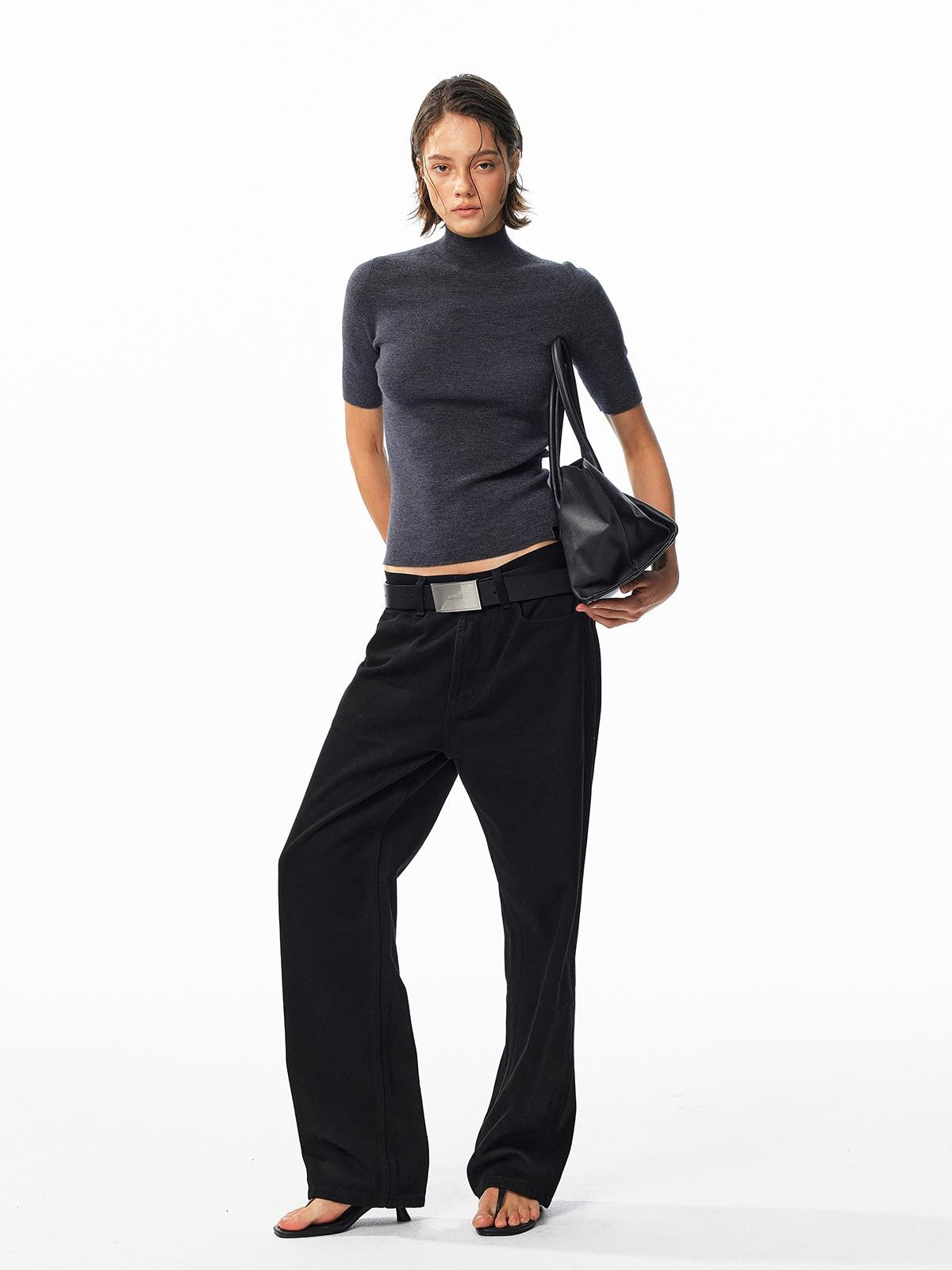 ALINNV Washed Low Waist Cotton Women&