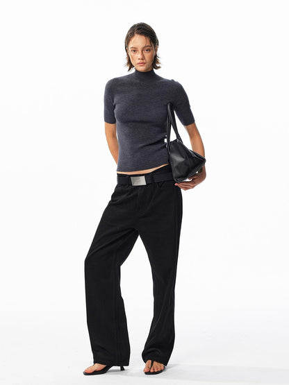 ALINNV Washed Low Waist Cotton Women&