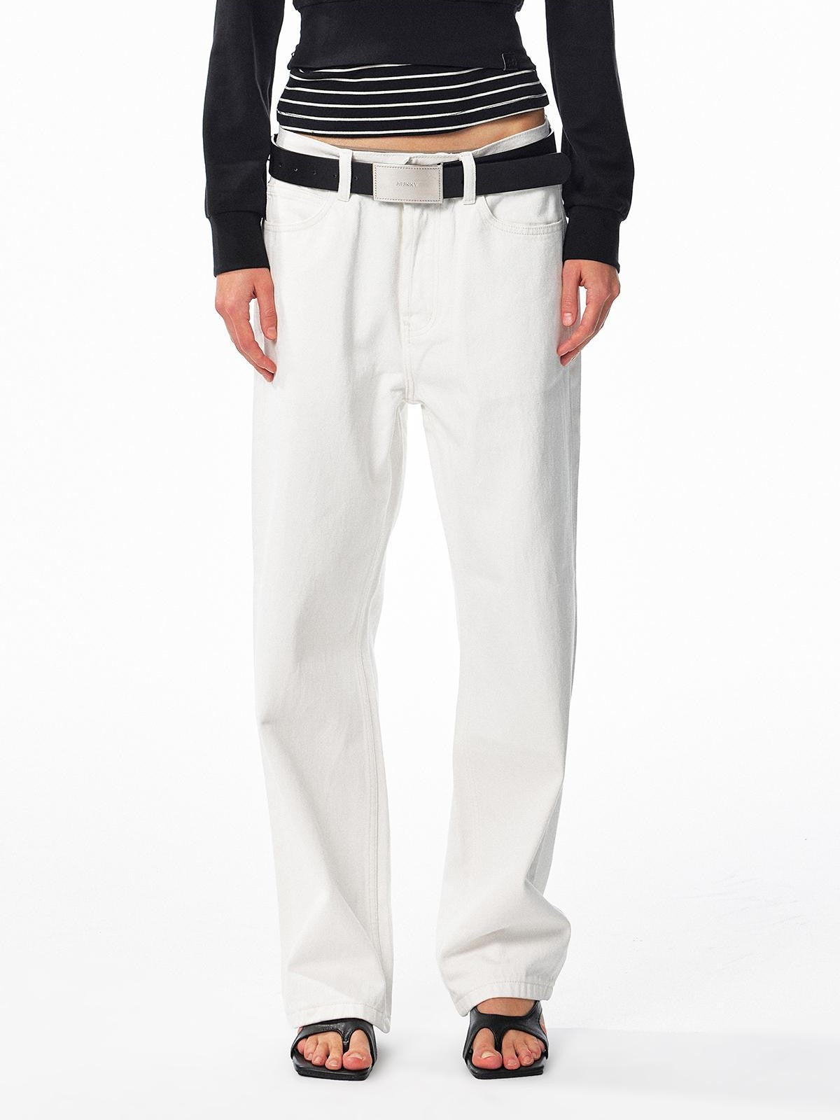 ALINNV Washed Low Waist Cotton Women&