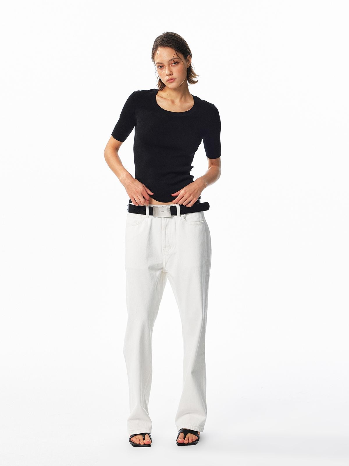 ALINNV Washed Low Waist Cotton Women&