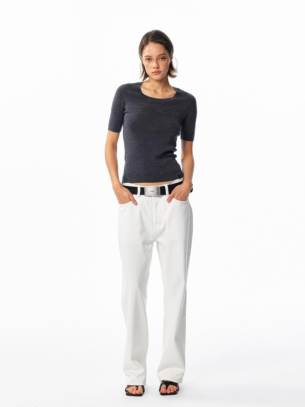 ALINNV Washed Low Waist Cotton Women&