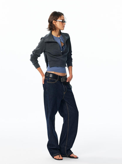 ALINNV Washed Low Waist Cotton Women&