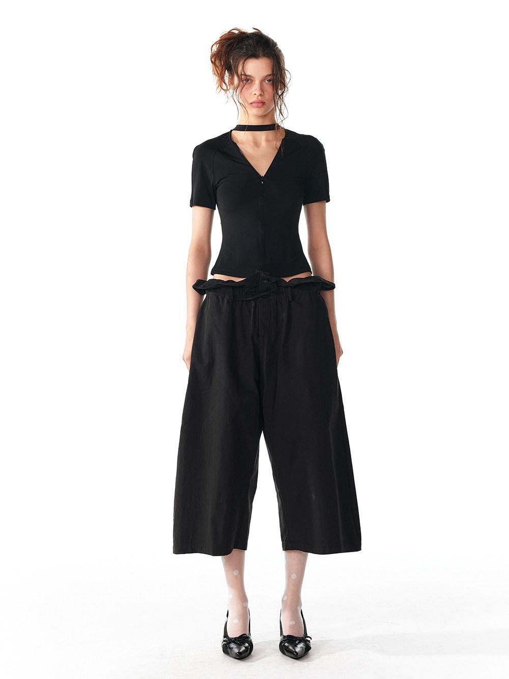 ALINNV White Lace Trim Tie Relaxed Casual Commuter Women&