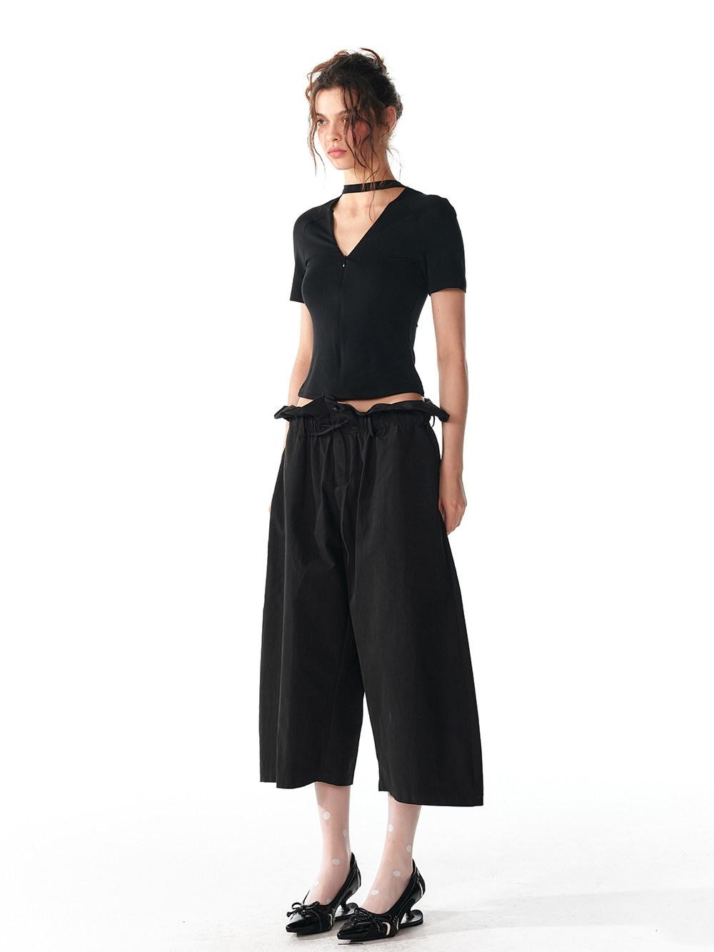 ALINNV White Lace Trim Tie Relaxed Casual Commuter Women&