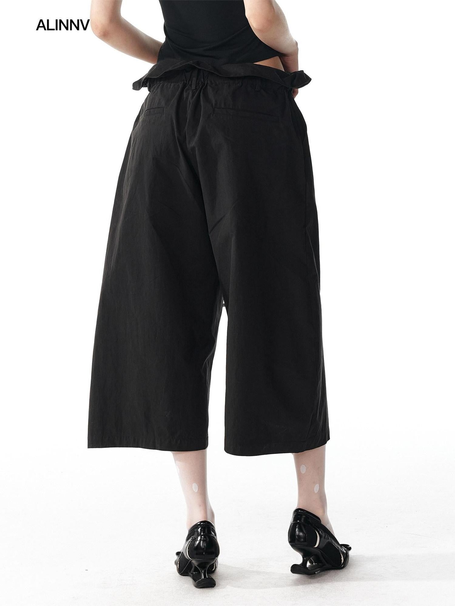 ALINNV White Lace Trim Tie Relaxed Casual Commuter Women&