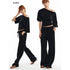 ALINNV Wide Sleeve Cinched Waist Loose Fit Women&