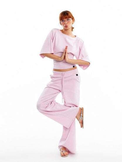 ALINNV Wide Sleeve Cinched Waist Loose Fit Women&